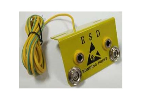 จุกเสียบสายกราวด์กันไฟฟ้าสถิต Yellow bench block-esd